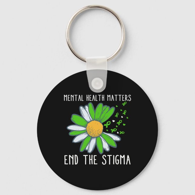 Medvetenhet om psykisk hälsa i Stigma 1 Nyckelring (Framsida)
