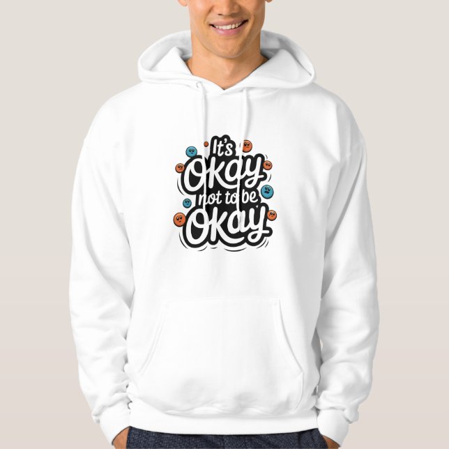 medvetenhet om psykisk hälsa, känslomässigt välbef hoodie (Framsida)