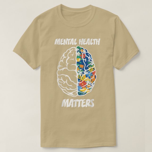 Medvetenhet om psykisk hälsa Månad för psykisk häl T Shirt (Design framsida)