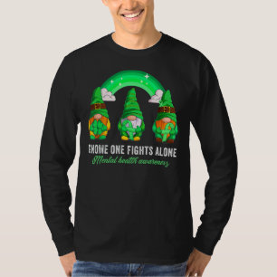 Medvetenhet om psykisk hälsa Månad Gnomes Ljust gr T Shirt