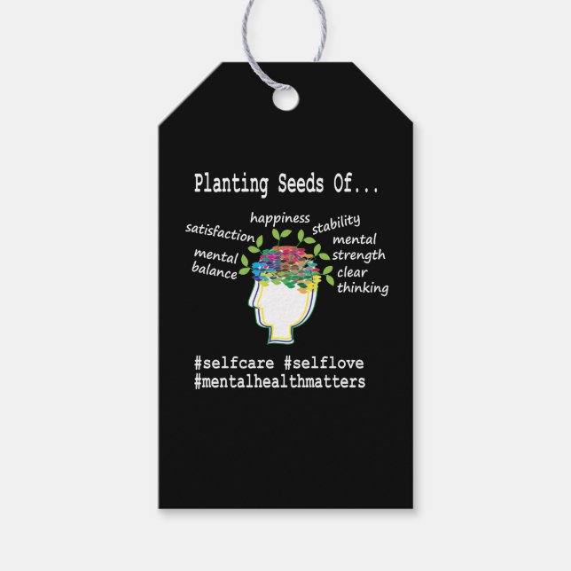 Medvetenhet om psykisk hälsa presentetikett (Framsidan)