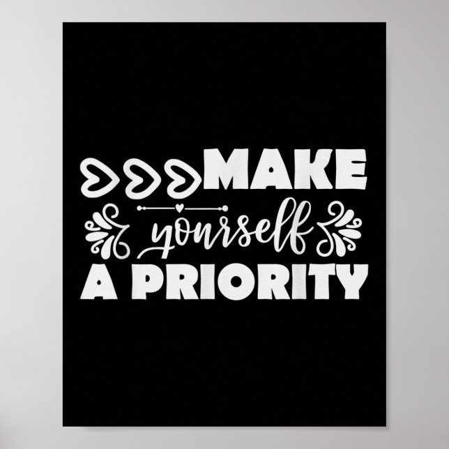 Medvetenhet om psykisk hälsa - prioritera dig själ poster (Framsidan)
