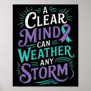 Medvetenhet om psykisk hälsa Ribbon Suicide Preven Poster