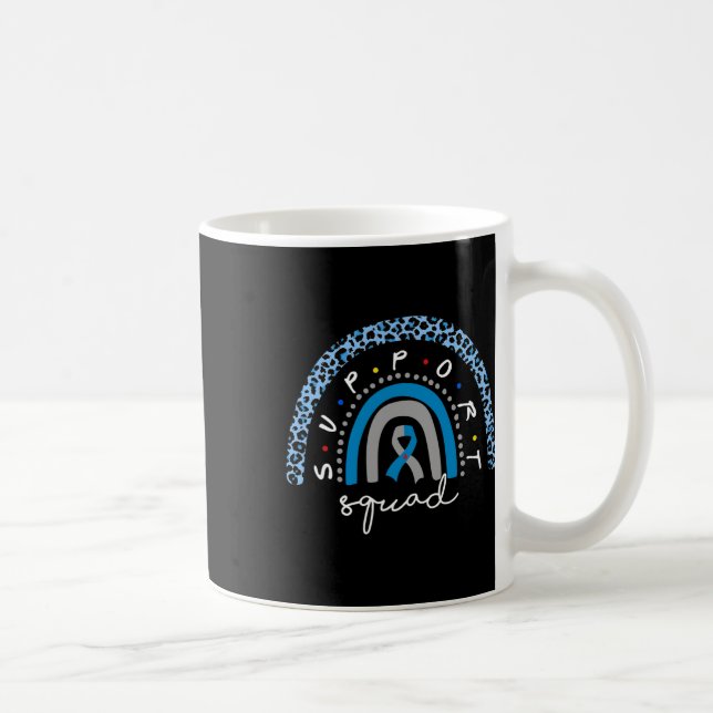 Medvetenhet om Rainbow Leopard Support Squad B Kaffemugg (Höger)