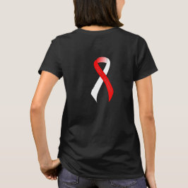 Medvetenhet om Red and White Ribbon Support Tee
