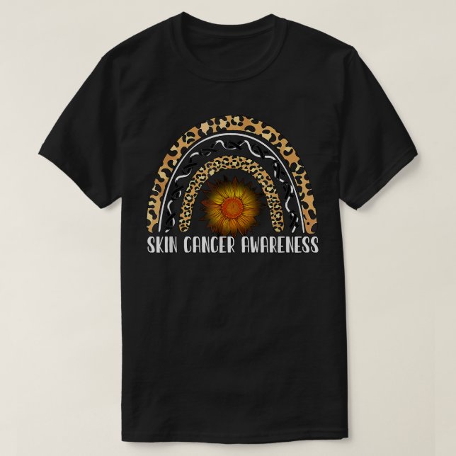 Medvetenhet om regnbågscancer i huden  t shirt (Design framsida)