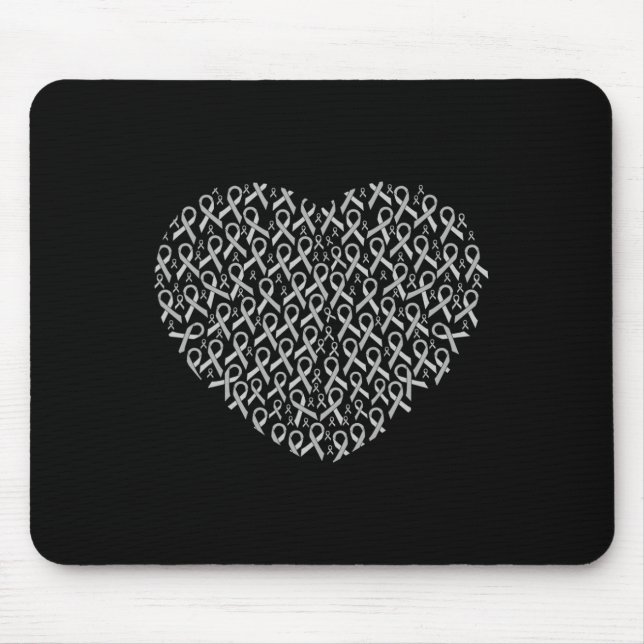 Medvetenhet om Ribbon Heart Gift Support Gift Musmatta (Framsidan)