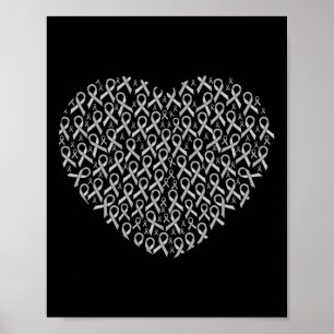 Medvetenhet om Ribbon Heart Gift Support Gift Poster