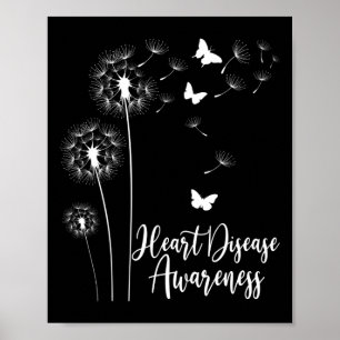 Medvetenhet om rödbandon Heart Disease Månad Ameri Poster