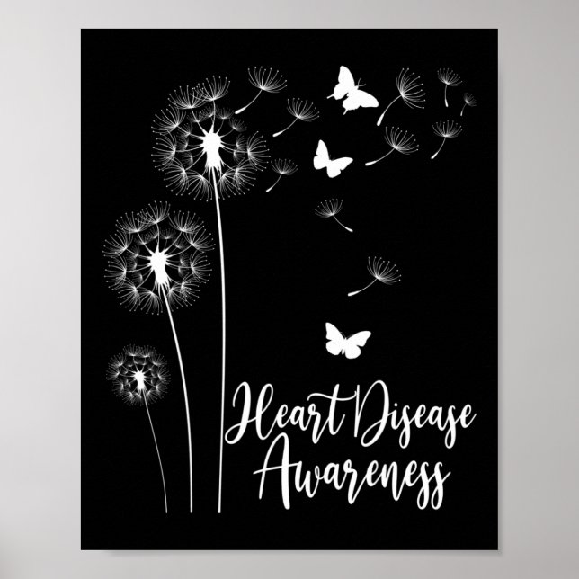 Medvetenhet om rödbandon Heart Disease Månad Ameri Poster (Framsidan)