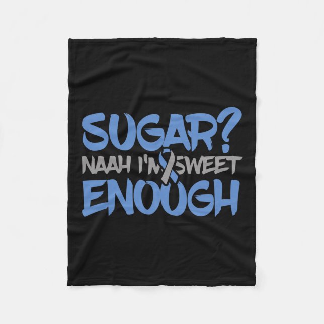 Medvetenhet om roligt - T1d T2d - Pankreas med dia Fleecefilt (Framsidan)