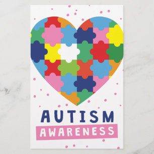 Medvetenhet om rosa autism brevpapper