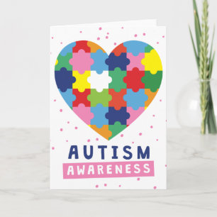 Medvetenhet om rosa autism kort