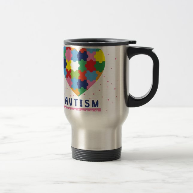 Medvetenhet om rosa autism resemugg (Höger)