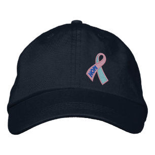 Medvetenhet om rosa och blåhopp Cancer Broderad Keps