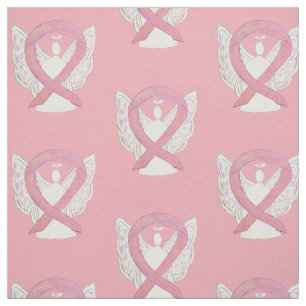 Medvetenhet om Rosa vid bröstcancer Ribbon Angel M Tyg