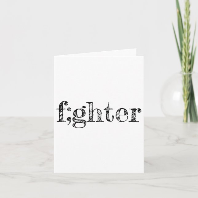 Medvetenhet om Semikolon-understödjande depression Kort (Framsida)