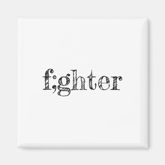 Medvetenhet om Semikolon-understödjande depression Magnet (Framsidan)