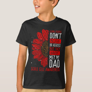 Medvetenhet om sickle Cell Disease Ribbon Pappa Wa T Shirt