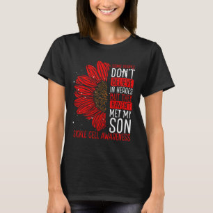 Medvetenhet om sickle Cell Disease Ribbon Son Surv T Shirt