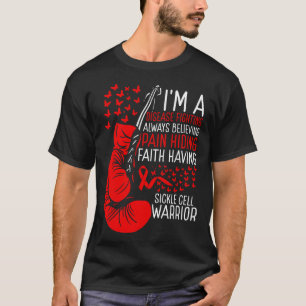 Medvetenhet om sickle Cell Warrior Ribbon Disease T Shirt