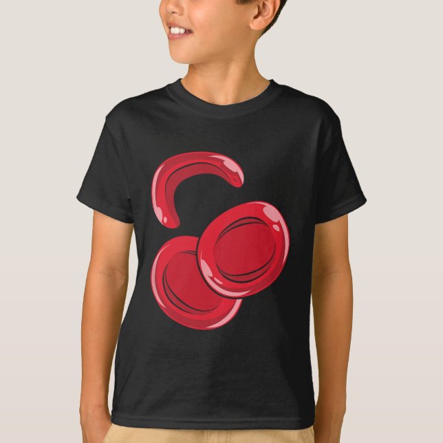 Medvetenhet om sicklecellanemi i röda blodkroppar t shirt (Framsida)