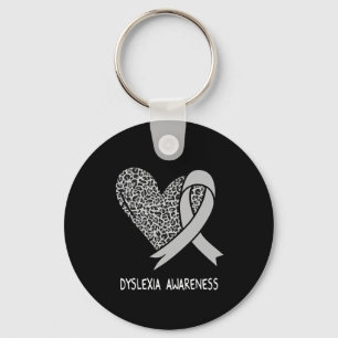 Medvetenhet om Silver Ribbon Nyckelring