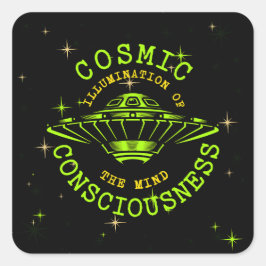 Medvetenhet om sinnet fyrkantigt klistermärke