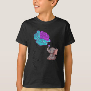Medvetenhet om självmord blomma elefant band Ribbo T Shirt