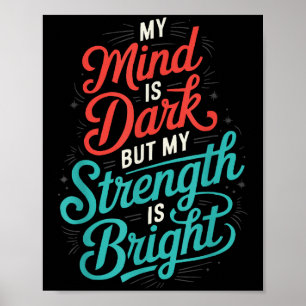 Medvetenhet om självmord Depression Ångest Psykisk Poster