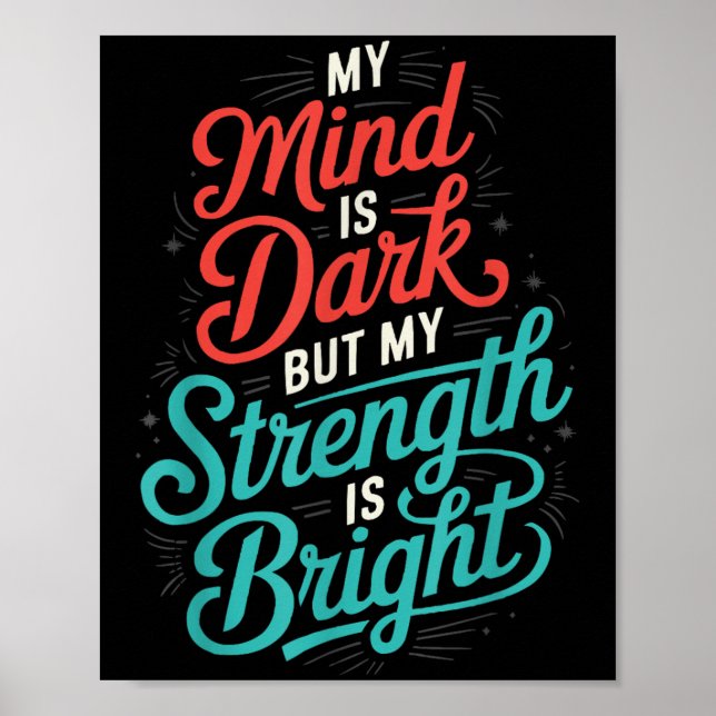 Medvetenhet om självmord Depression Ångest Psykisk Poster (Framsidan)