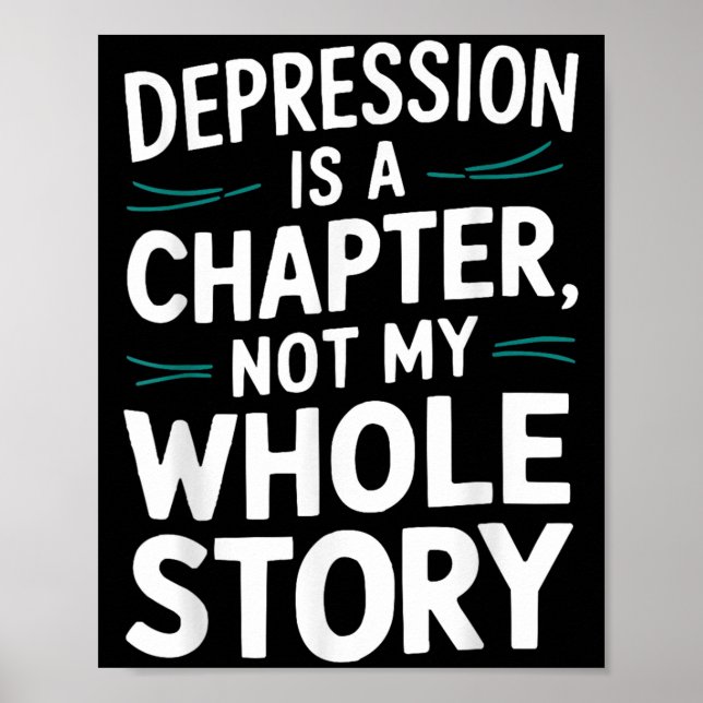 Medvetenhet om självmord Depression Ångest Psykisk Poster (Framsidan)
