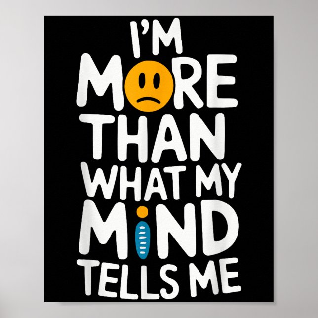 Medvetenhet om självmord Depression Ångest Psykisk Poster (Framsidan)