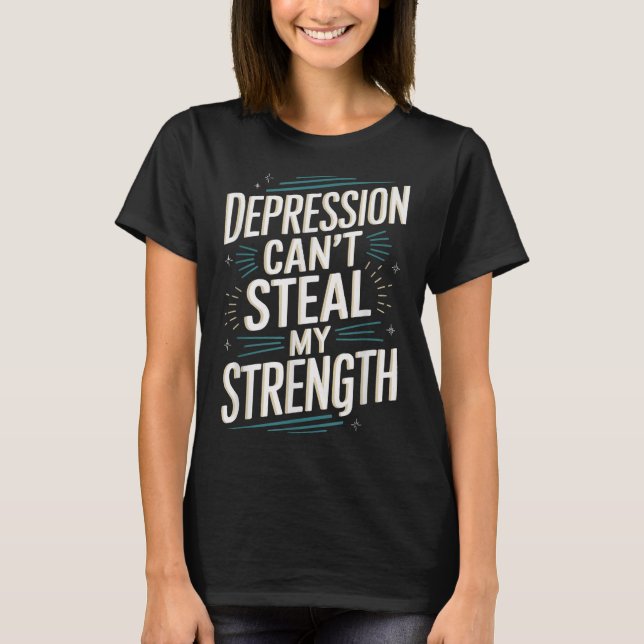 Medvetenhet om självmord Depression Ångest Psykisk T Shirt (Framsida)