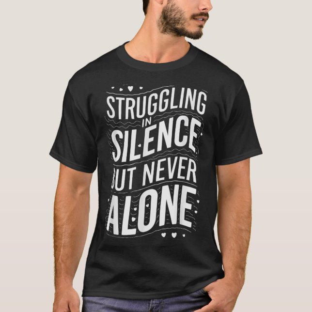 Medvetenhet om självmord Depression Ångest Psykisk T Shirt (Framsida)