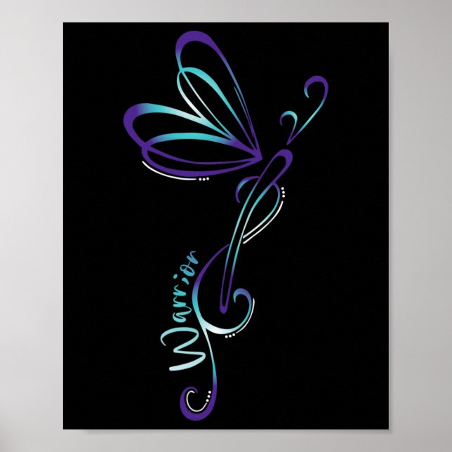 Medvetenhet om självmord Depression Dragonfly Prev Poster (Framsidan)