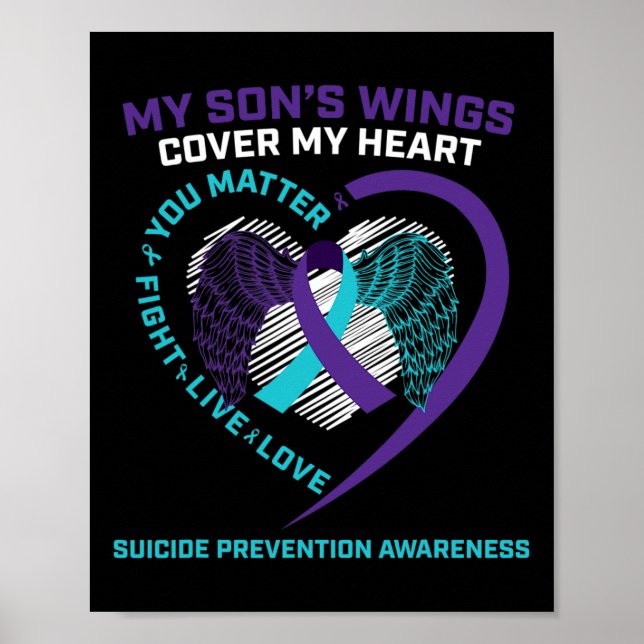 Medvetenhet om självmord Son Kärleksfullt Minne Fö Poster (Framsidan)
