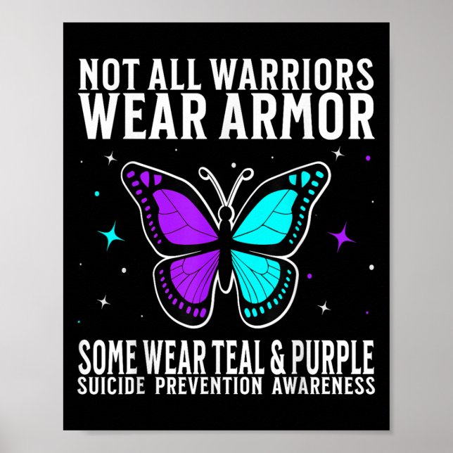 Medvetenhet om självmord Warrior Förebyggande av s Poster (Framsidan)