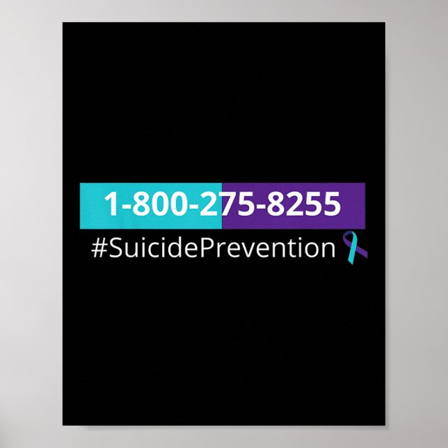 Medvetenhet om självmordsförebyggande 1-800-273-82 poster (Framsidan)