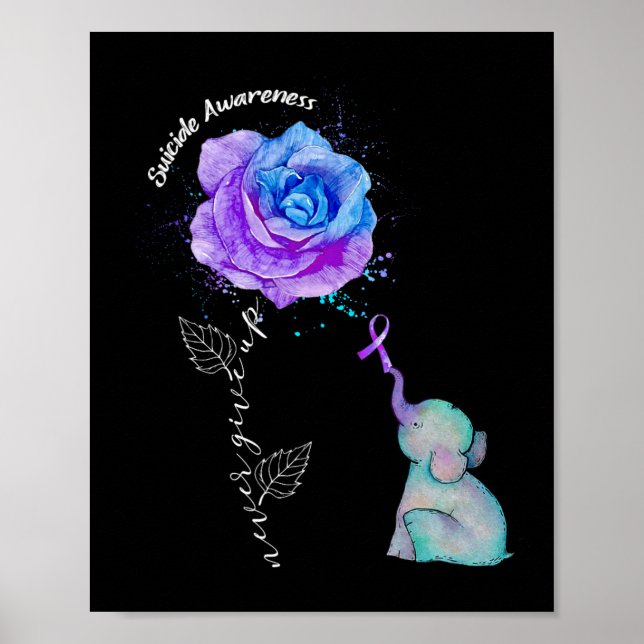 Medvetenhet om självmordsförebyggande, blommor Ele Poster (Framsidan)