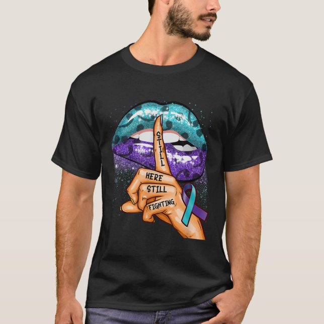 Medvetenhet om självmordsförebyggande fortfarande  t shirt (Framsida)
