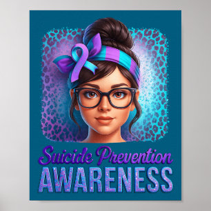 Medvetenhet om självmordsförebyggande Tovig ribbon Poster