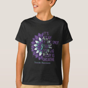 Medvetenhet om självmordsförebyggande turkos band  t shirt