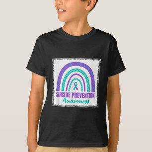 Medvetenhet om självmordsförebyggande turkos och l t shirt