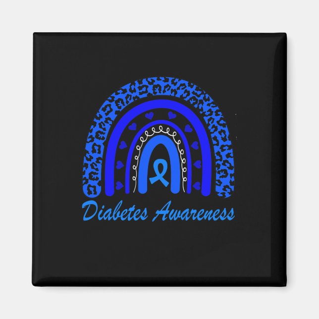 Medvetenhet om sjukdom Månad Leopard Rainbow Kvinn Magnet (Framsidan)