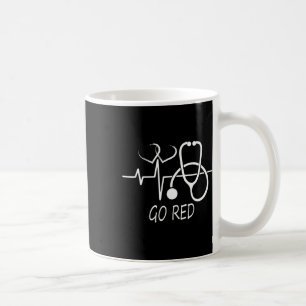Medvetenhet om sjukdomar Vi Bära Red i februari, r Kaffemugg