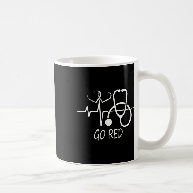 Medvetenhet om sjukdomar Vi Bära Red i februari, r Kaffemugg (Höger)