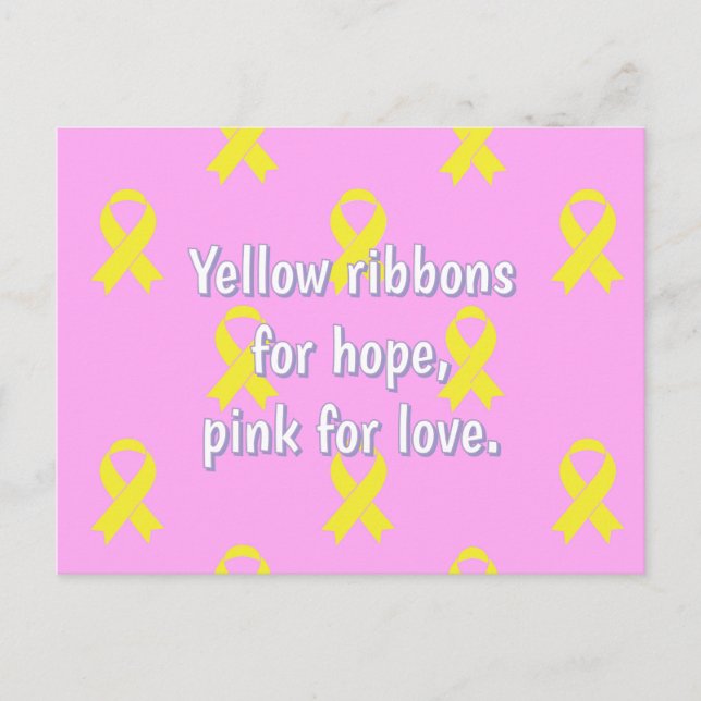 Medvetenhet om skelettcancer vykort (Framsida)