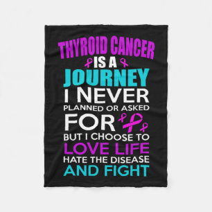 Medvetenhet om sköldkörtelcancer fleecefilt