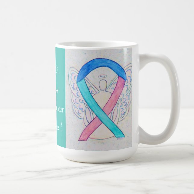 Medvetenhet om sköldkörtelcancer Ribbon Angel Mugg (Höger)